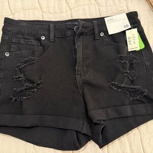 Aeropostale black Distressed Denim Shorts